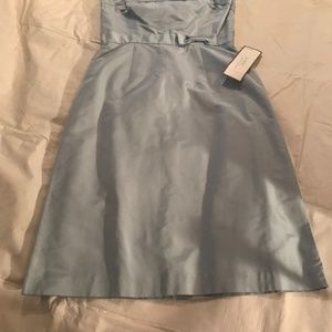 Power blue slip dress